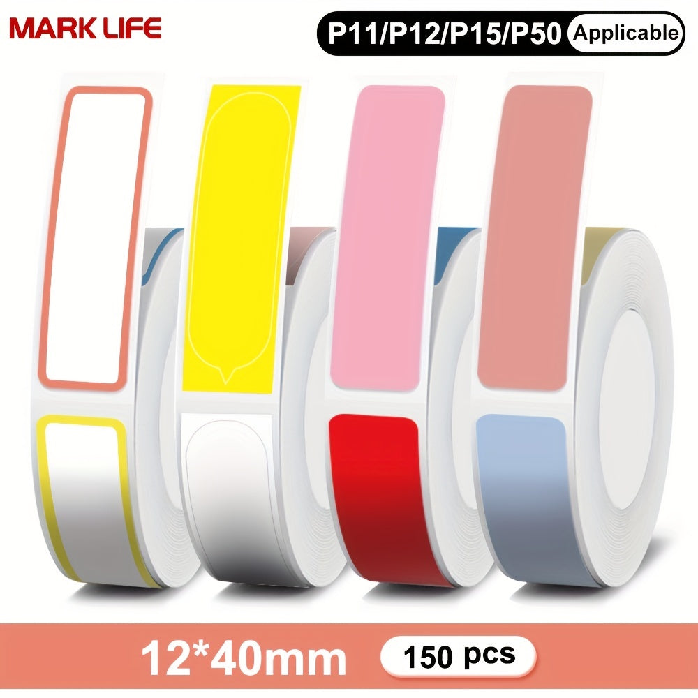 150Pcs Stickers P11 P12 P15 P50 Waterproof Thermal Label Paper
