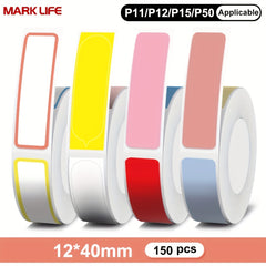 150Pcs Stickers P11 P12 P15 P50 Waterproof Thermal Label Paper