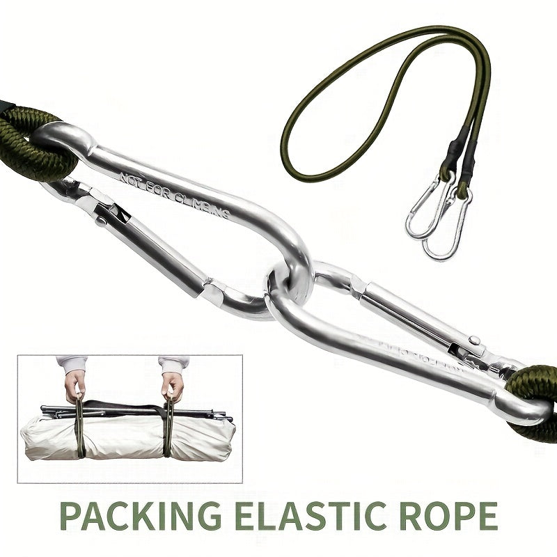 Elastic Rope for Camping and Outdoor Activities with Carabiner Lanyard