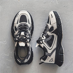 Men's Casual Mesh Sneakers Low Top Platform Running Shoes