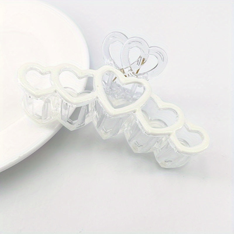 Heart Shape Hairclip Enamel Painted Hair Claw