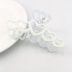 Heart Shape Hairclip Enamel Painted Hair Claw