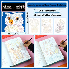 Dot to Dot Drawing Books with Animal Patterns 3 Levels of Difficulty