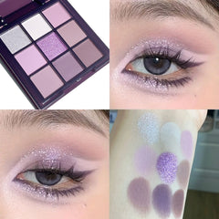 Purple Eyeshadow Palette Matte & Shimmer Finish Long Lasting High Pigment