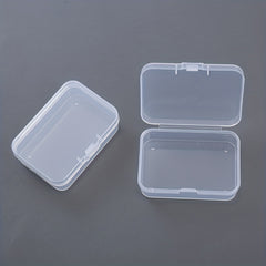 Rectangular Transparent Storage Box for Jewelry Nail Art Earrings - 5pcs