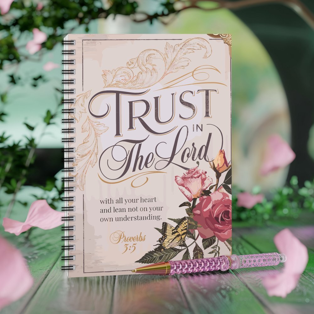 Trust in the Lord Spiral Notebook A5 Scripture Journal 100 Pages
