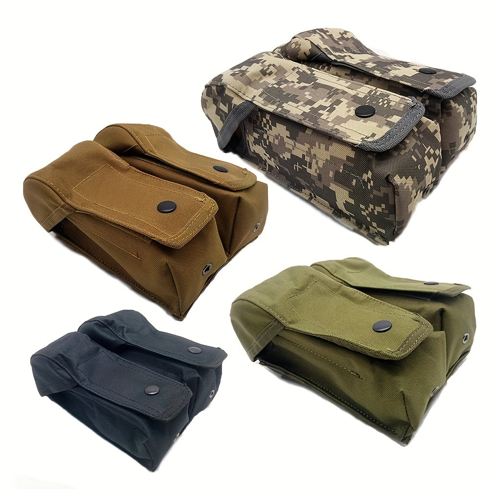 Military Camo Molle Double AK Magazine Pouch for Outdoor Adventures