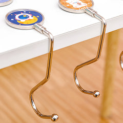 1pc Portable S-shaped Stainless Steel Desk Hook for School Bag Storage