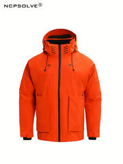 Men's 3 In 1 Zip Hooded Jacket Waterproof Windproof