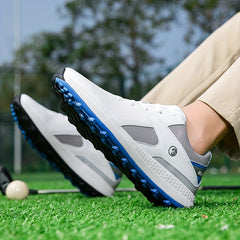 Men's Non Slip Golf Shoes with Spikes, Shock Absorption Sports Sneakers