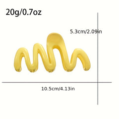 Glossy Candy Hair Claw Set Wavy Hair Clips Women Girls Hair Claws