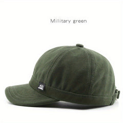 Retro Men Solid Light Plate Small Baseball Cap Outdoor Sports Sun Hat