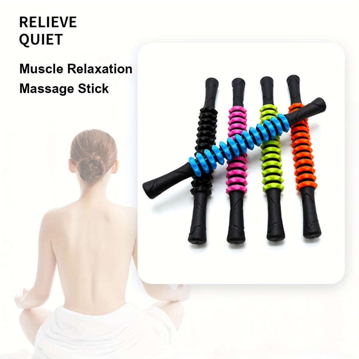 Solid Massage Stick Yoga Roller for Muscle Relaxation