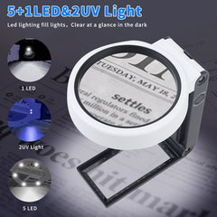 LED Lighted Magnifier Portable Magnifying Glass
