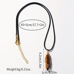 12 Colors Hexagon Pendant Necklace Crystal Lucky Stone Graduation Gift