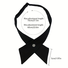 Adjustable Cross Bow Ties Solid Shirt Tie For Men & Women