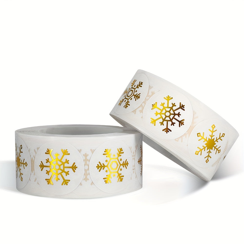 500pcs Golden Snowflake Christmas Stickers for Decoration
