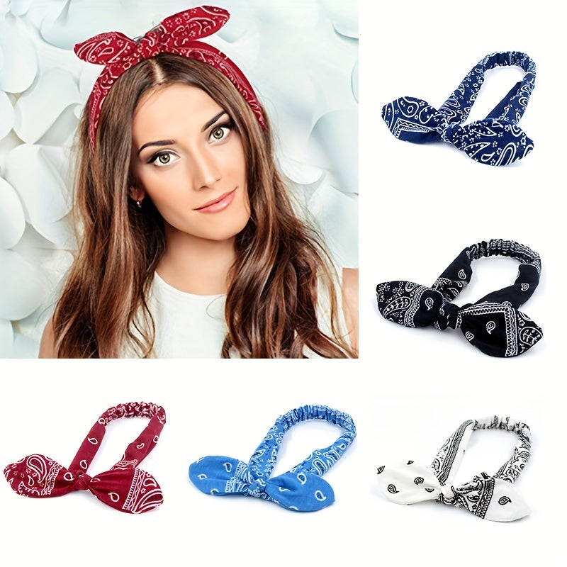 Boho Rabbit Ears Knotted Headband Hair Accessories