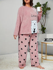  Polar Bear Flannel Pajamas Set