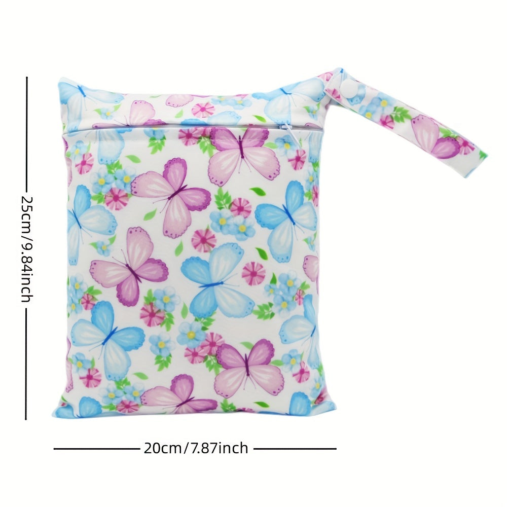 Butterfly Print 20 Small Reusable Wet Bag