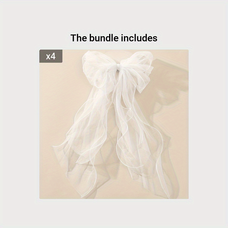 Romantic Sheer Bowknot Bridal Veil with Ribbon Edge & Comb