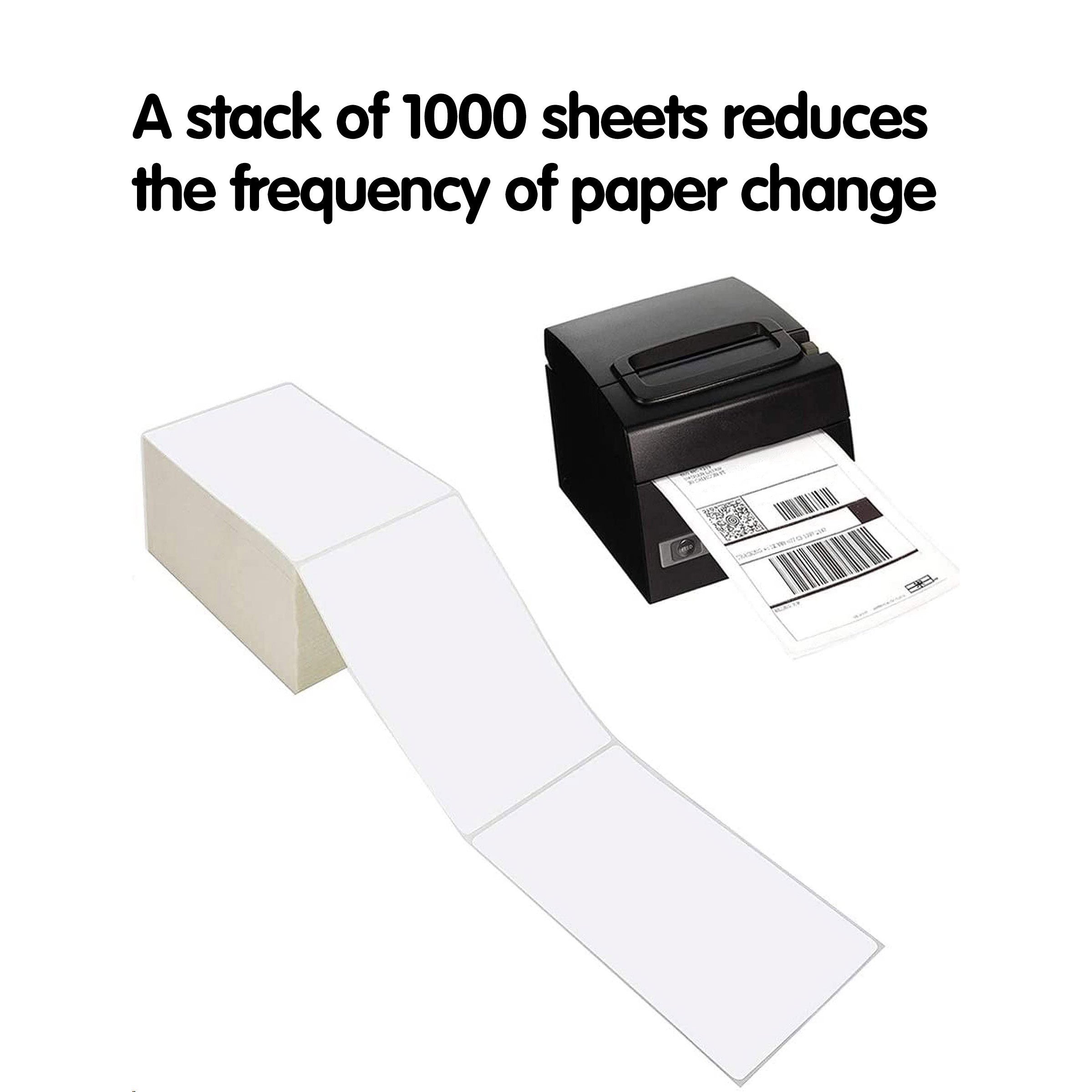 Waterproof 4x6 Sticker Labels, 1000 Labels Per Stack