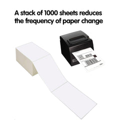 Waterproof 4x6 Sticker Labels, 1000 Labels Per Stack