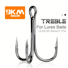 9KM High Carbon Steel Fishing Hooks - Corrosion Resistant & Ultra Strong
