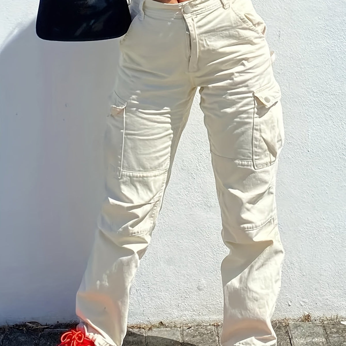 Vintage Y2K High Waisted Cargo Pants for Women