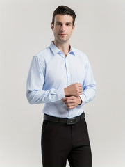 ESEA Men's Regular Long Sleeve Shirt Formal Dress With Pocket