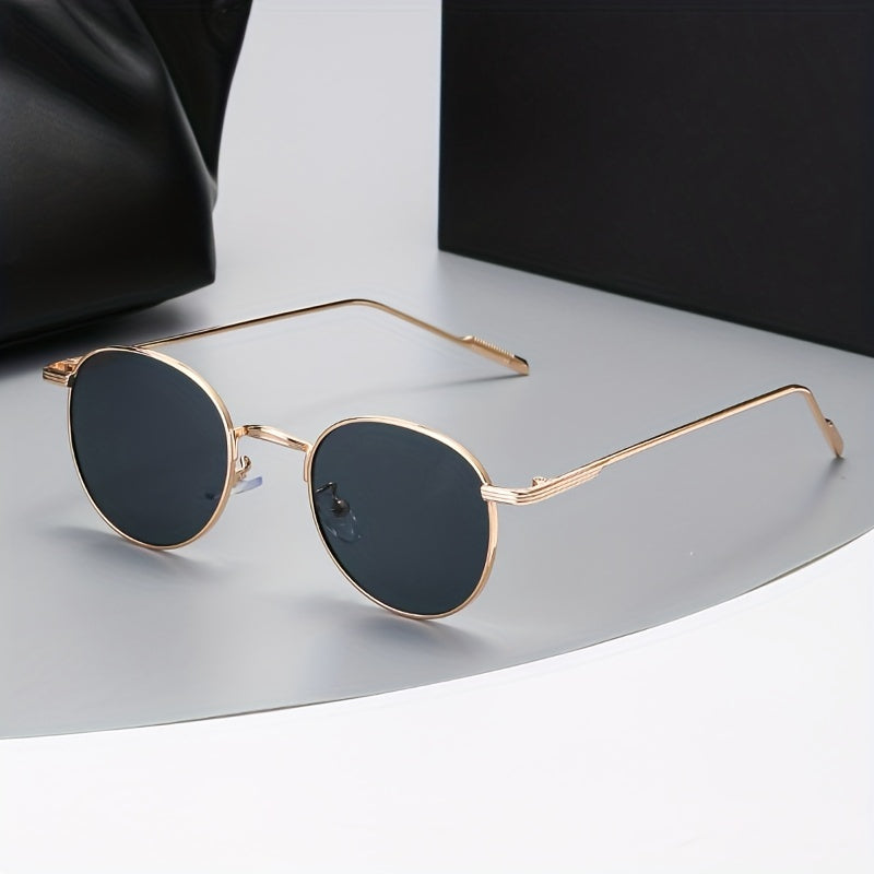 Round Small Frame Metal Sunglasses UV Protection