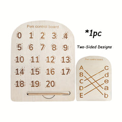 Wooden Letter Practice Board - Tracing Tool for Letters & Numbers