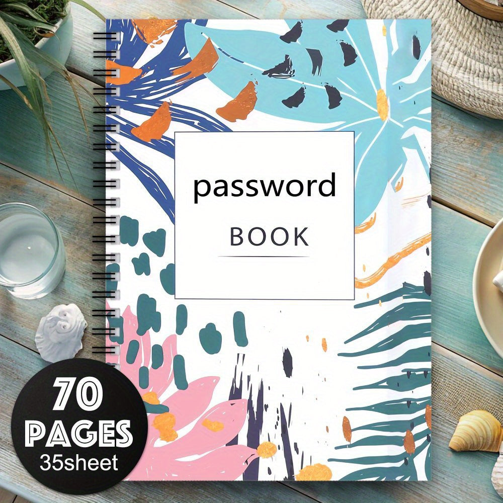 Fun Spiral Password Notebook Logbook for Website Login Details