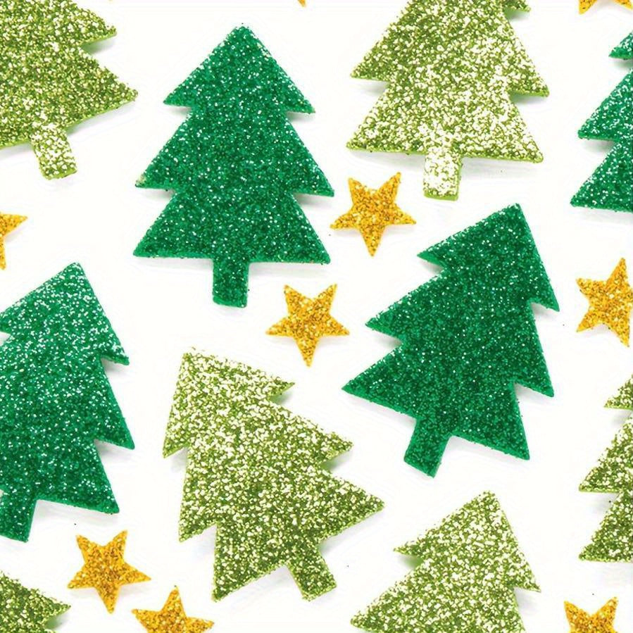 100pcs Christmas Tree Star DIY Foam Stickers Self adhesive Kids Party