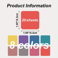 160 Sheets 8 Colors Waterproof Transparent Sticky Notes