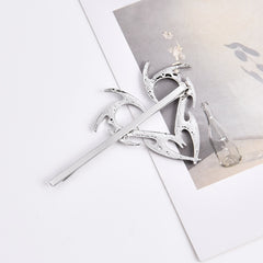 Dragon Dart Hair Clip Cyber Punk Y2K Metal Silver Barrette Hair Accessory