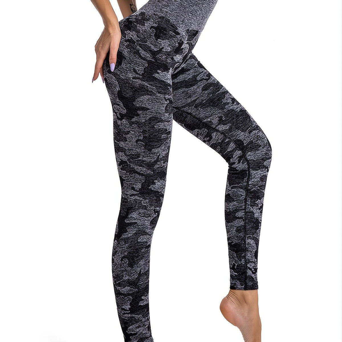 High Waist Camo Yoga Leggings for Fitness Gym Wear