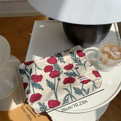 Fresh Floral Cosmetic Bag Fabric Clutch Portable Makeup Lipstick Storage