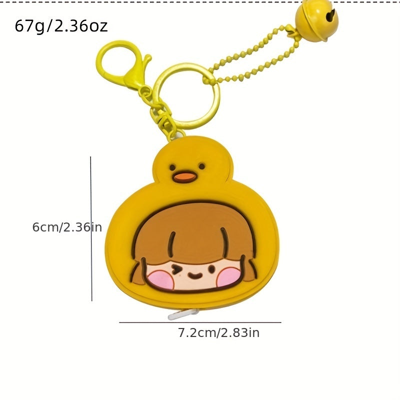 Cartoon Tape Measure Keychain Student Schoolbag Ornament Pendant