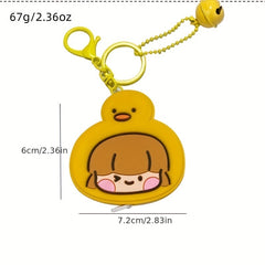 Cartoon Tape Measure Keychain Student Schoolbag Ornament Pendant