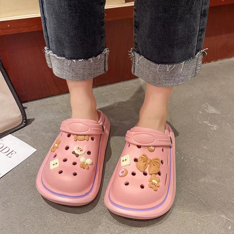 Women's Cartoon Clogs Hollow Out Non slip Slippers