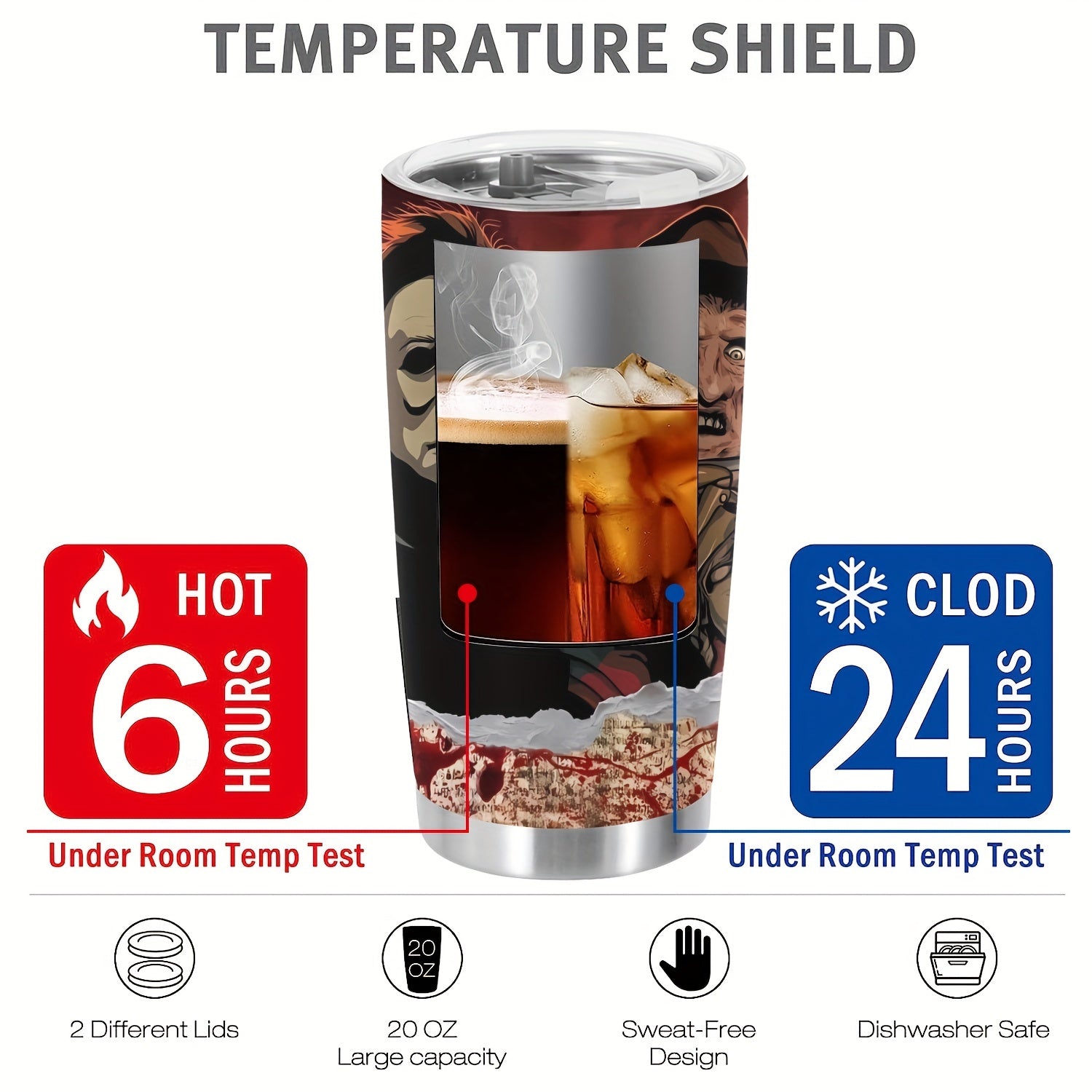 20oz Halloween Cup Stainless Steel Tumbler