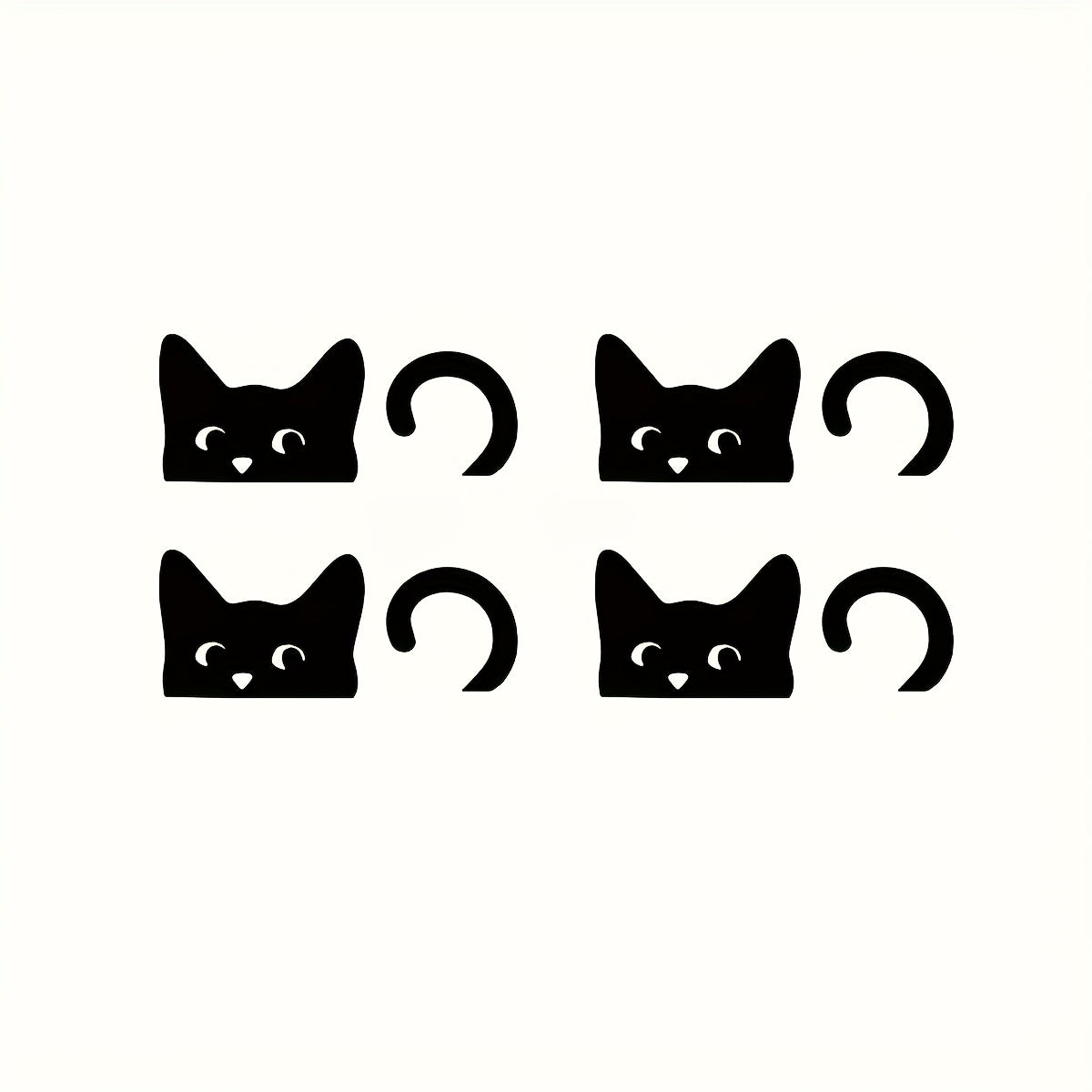 Cute Cartoon Cat Vinyl Sticker - Glossy Self Adhesive