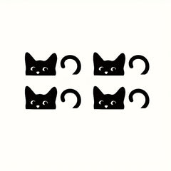 Cute Cartoon Cat Vinyl Sticker - Glossy Self Adhesive