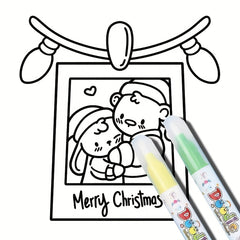 Christmas Coloring Book 19x19 24 Pages Soft Cover Relaxation Parent Bonding Gift