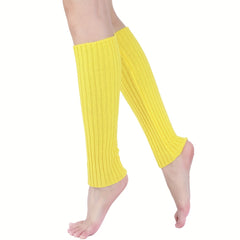 Rib Knit Leg Warmers Knee High Socks Women's Stockings & Hosiery