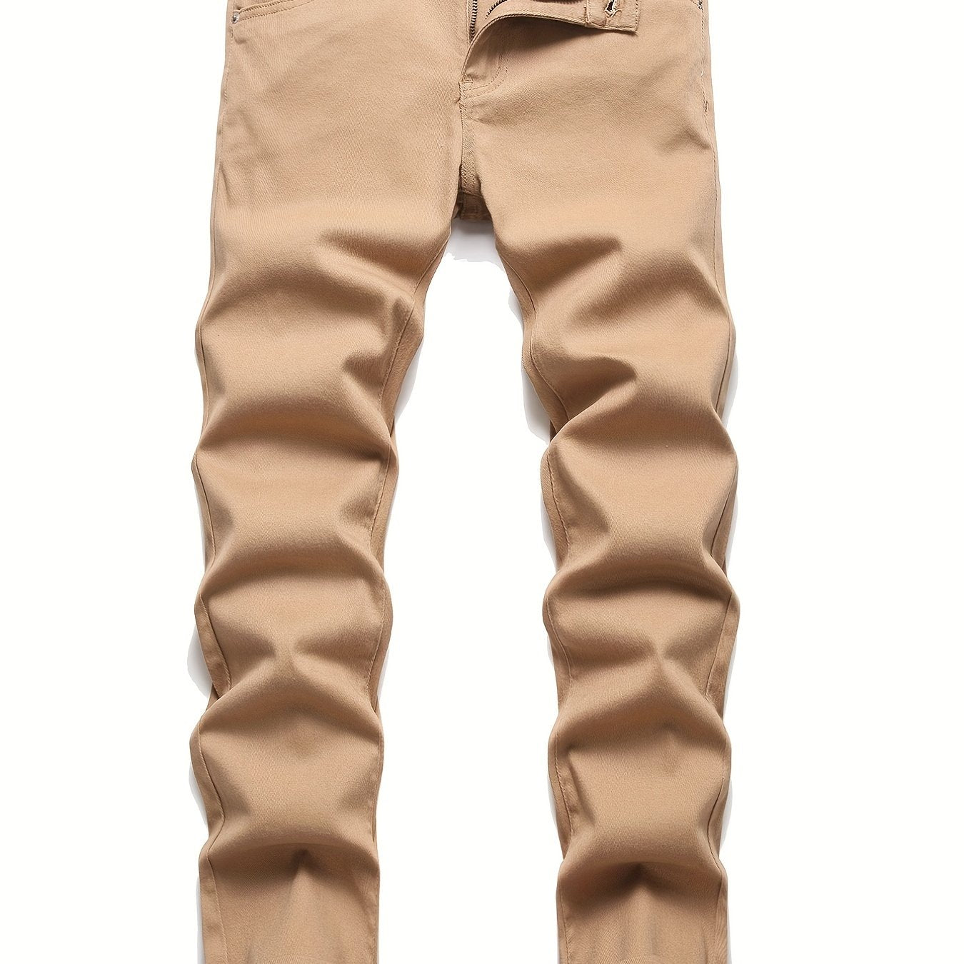 Khaki Skinny Jeans Men's Casual Wear