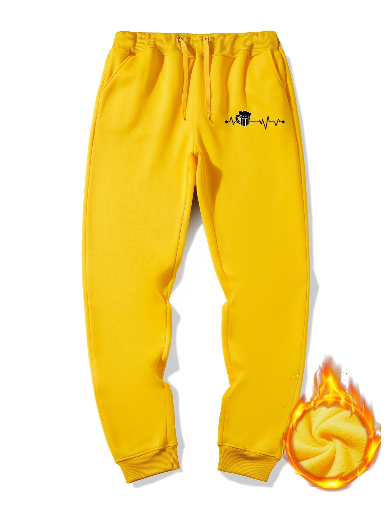 Men's Beer Graphic Sherpa Fleece Active Sweatpants
