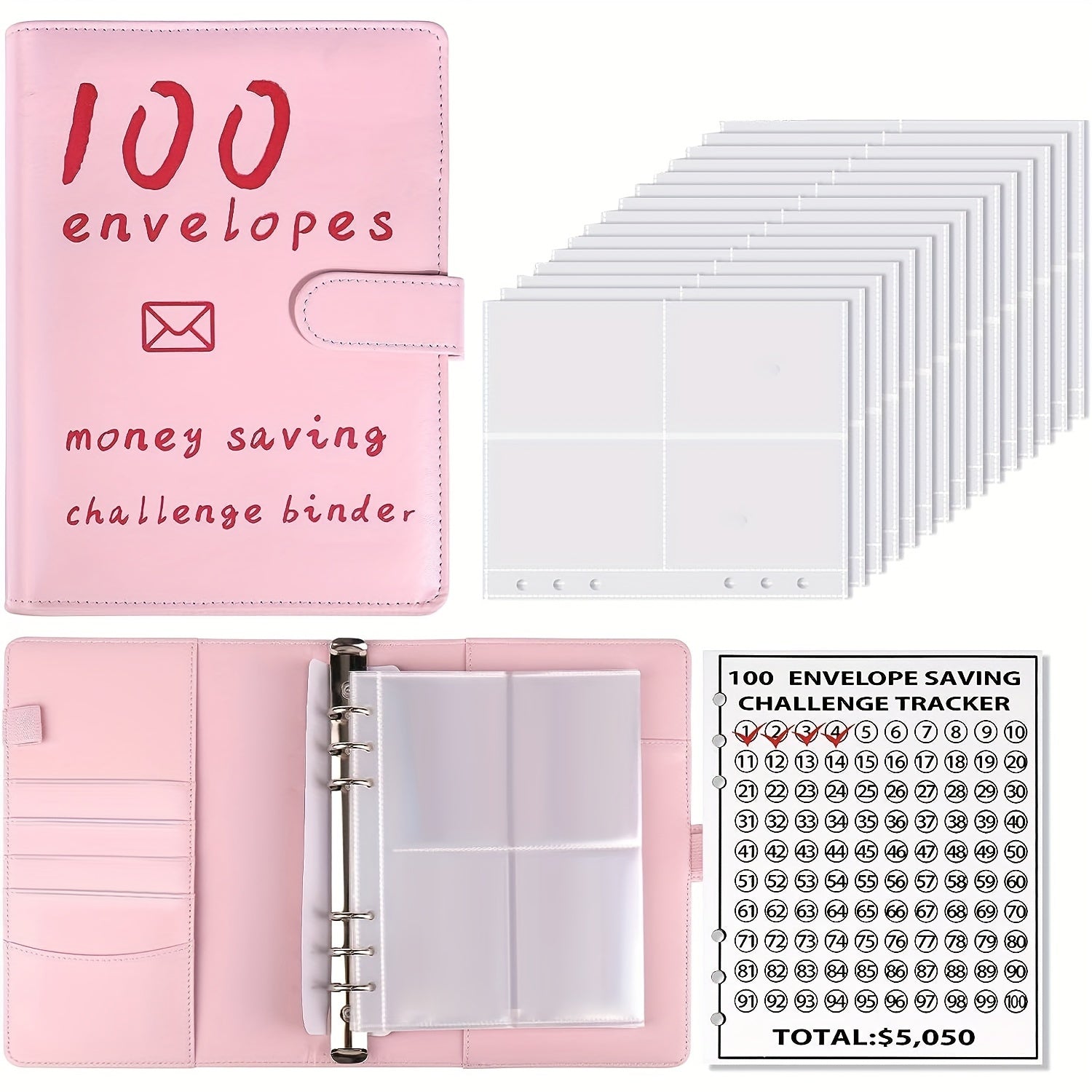 Envelope Challenge Binder Budget Book Easy To Save