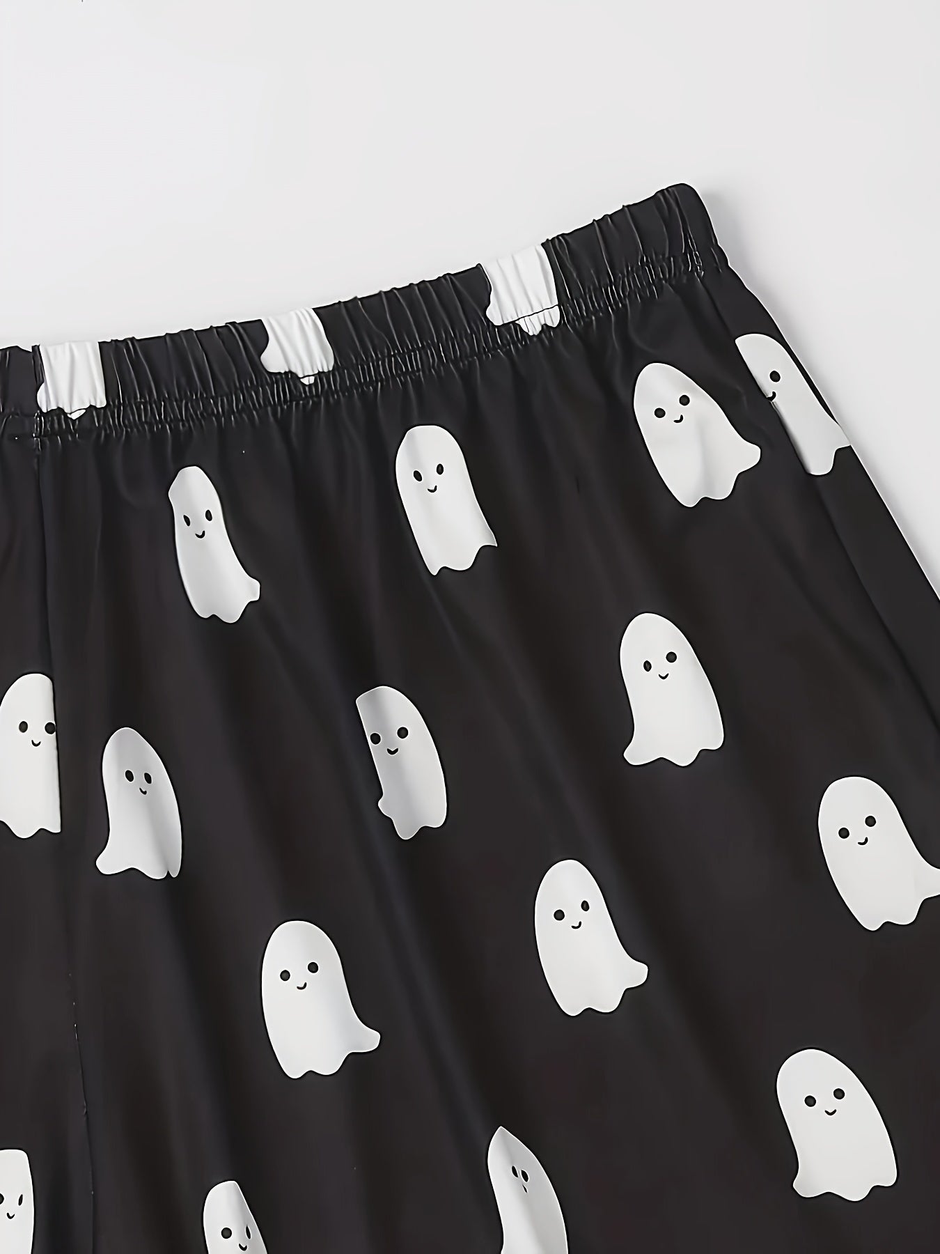 Cartoon Ghost Lounge Shorts Women's Casual Elastic Waistband Shorts